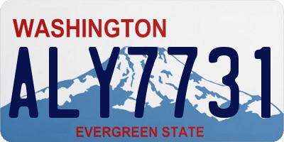 WA license plate ALY7731
