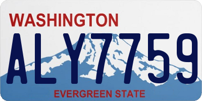 WA license plate ALY7759