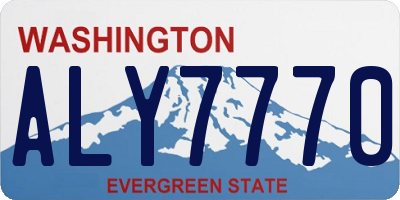 WA license plate ALY7770
