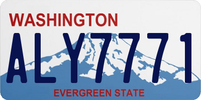 WA license plate ALY7771