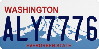 WA license plate ALY7776
