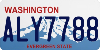 WA license plate ALY7788