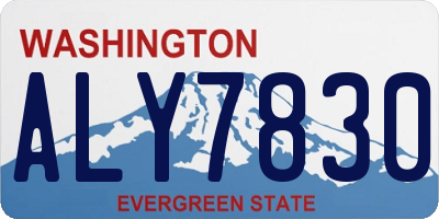 WA license plate ALY7830