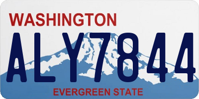 WA license plate ALY7844