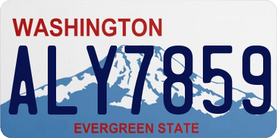 WA license plate ALY7859