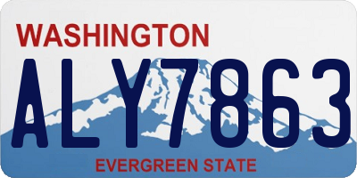 WA license plate ALY7863