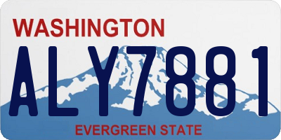 WA license plate ALY7881