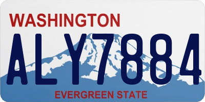 WA license plate ALY7884