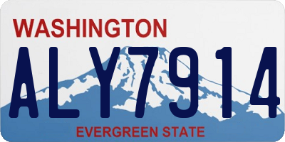 WA license plate ALY7914