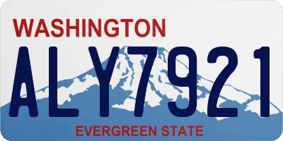 WA license plate ALY7921