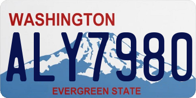 WA license plate ALY7980