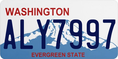 WA license plate ALY7997