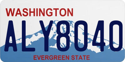 WA license plate ALY8040