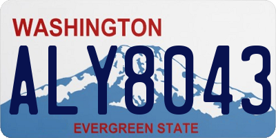 WA license plate ALY8043