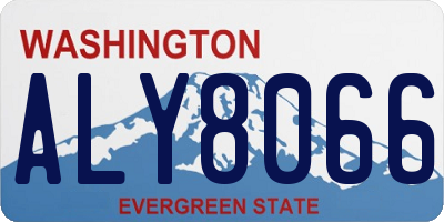 WA license plate ALY8066