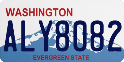 WA license plate ALY8082
