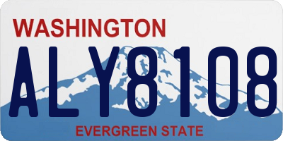 WA license plate ALY8108