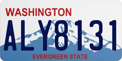 WA license plate ALY8131