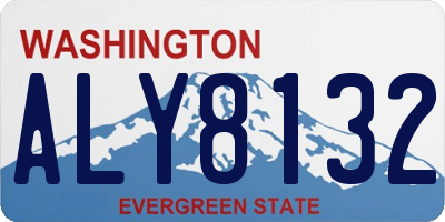WA license plate ALY8132
