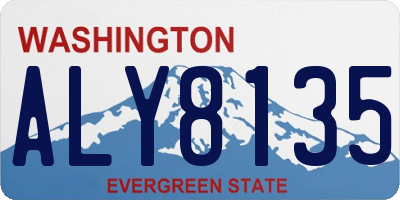 WA license plate ALY8135