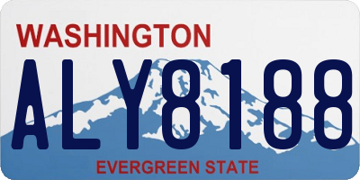 WA license plate ALY8188