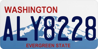 WA license plate ALY8228
