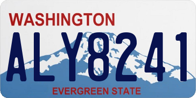 WA license plate ALY8241