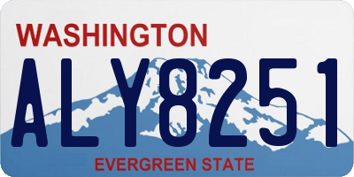 WA license plate ALY8251