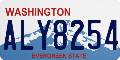 WA license plate ALY8254