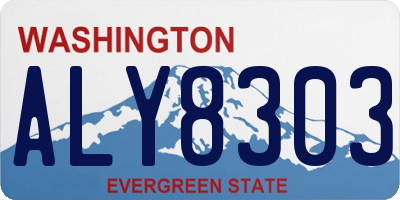 WA license plate ALY8303