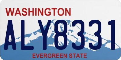 WA license plate ALY8331