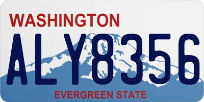 WA license plate ALY8356