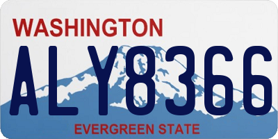 WA license plate ALY8366