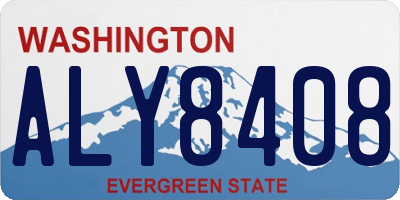 WA license plate ALY8408