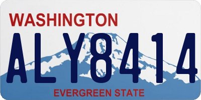 WA license plate ALY8414