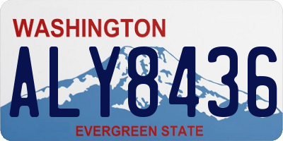 WA license plate ALY8436