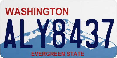 WA license plate ALY8437
