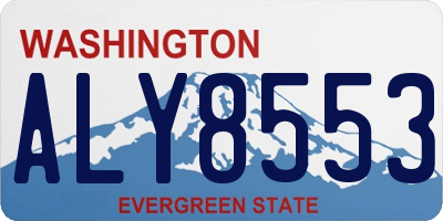 WA license plate ALY8553
