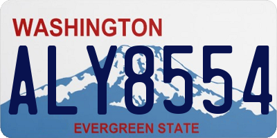 WA license plate ALY8554