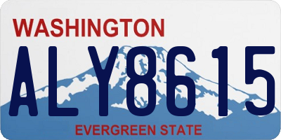 WA license plate ALY8615
