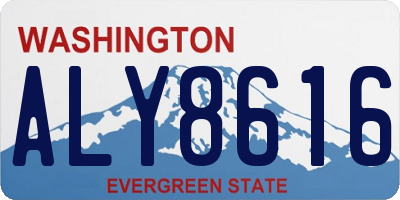 WA license plate ALY8616