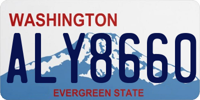 WA license plate ALY8660