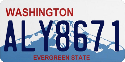 WA license plate ALY8671