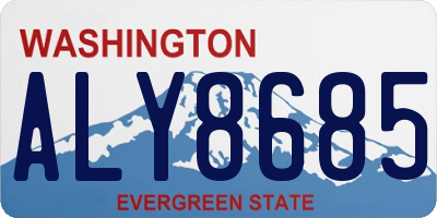 WA license plate ALY8685
