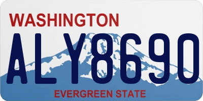 WA license plate ALY8690