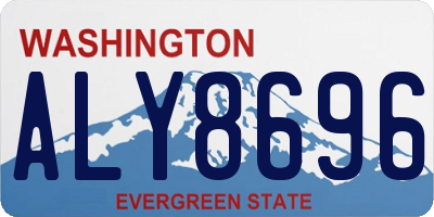 WA license plate ALY8696