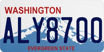 WA license plate ALY8700