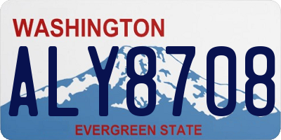 WA license plate ALY8708