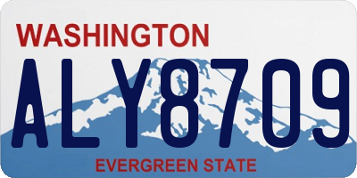WA license plate ALY8709