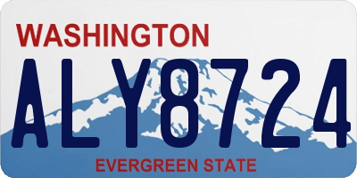 WA license plate ALY8724